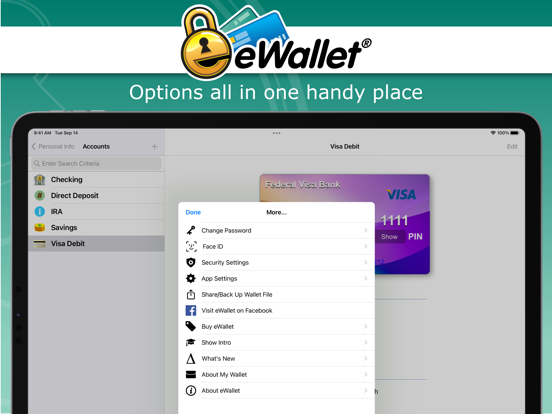 eWallet - Password Manager iPad app afbeelding 9