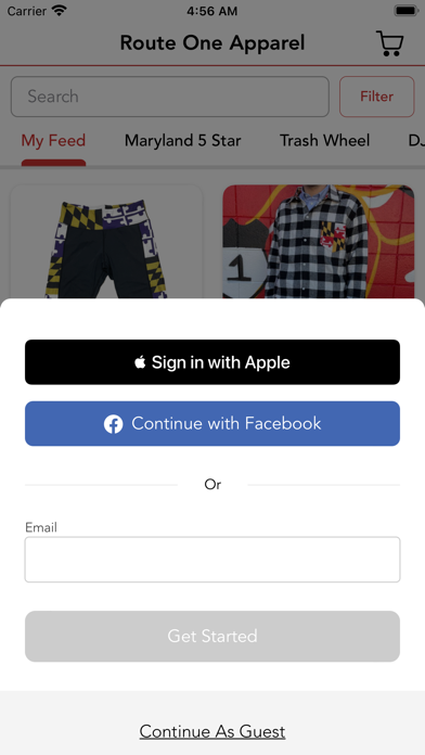 Route One Apparel Screenshot