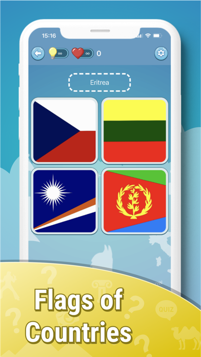 Flags quiz guess all countries Screenshot