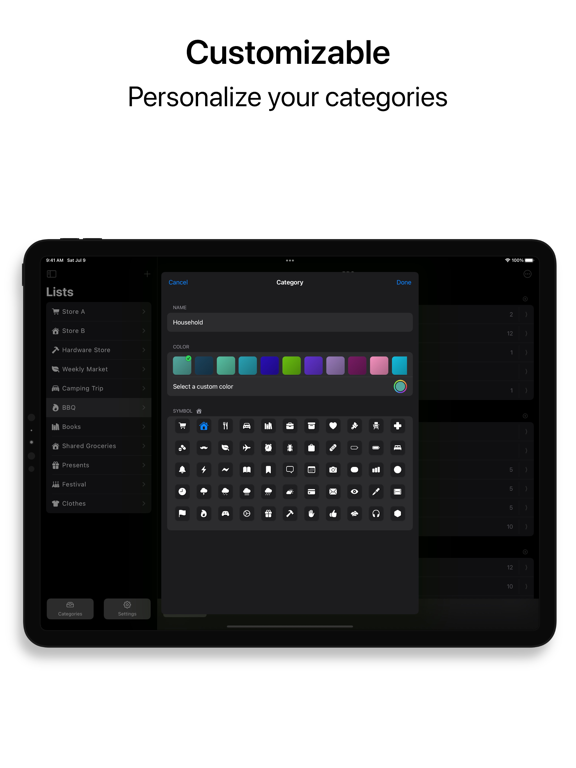 Grocery Shopping List - GetMe iPad screenshot 8 - Productivity app