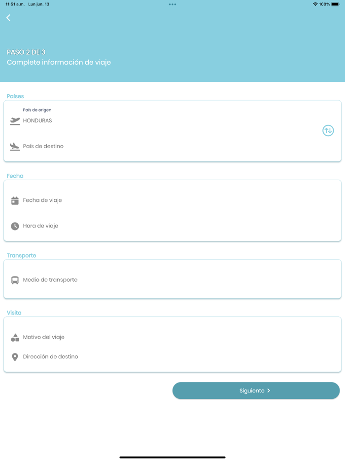 Prechequeo Migratorio
