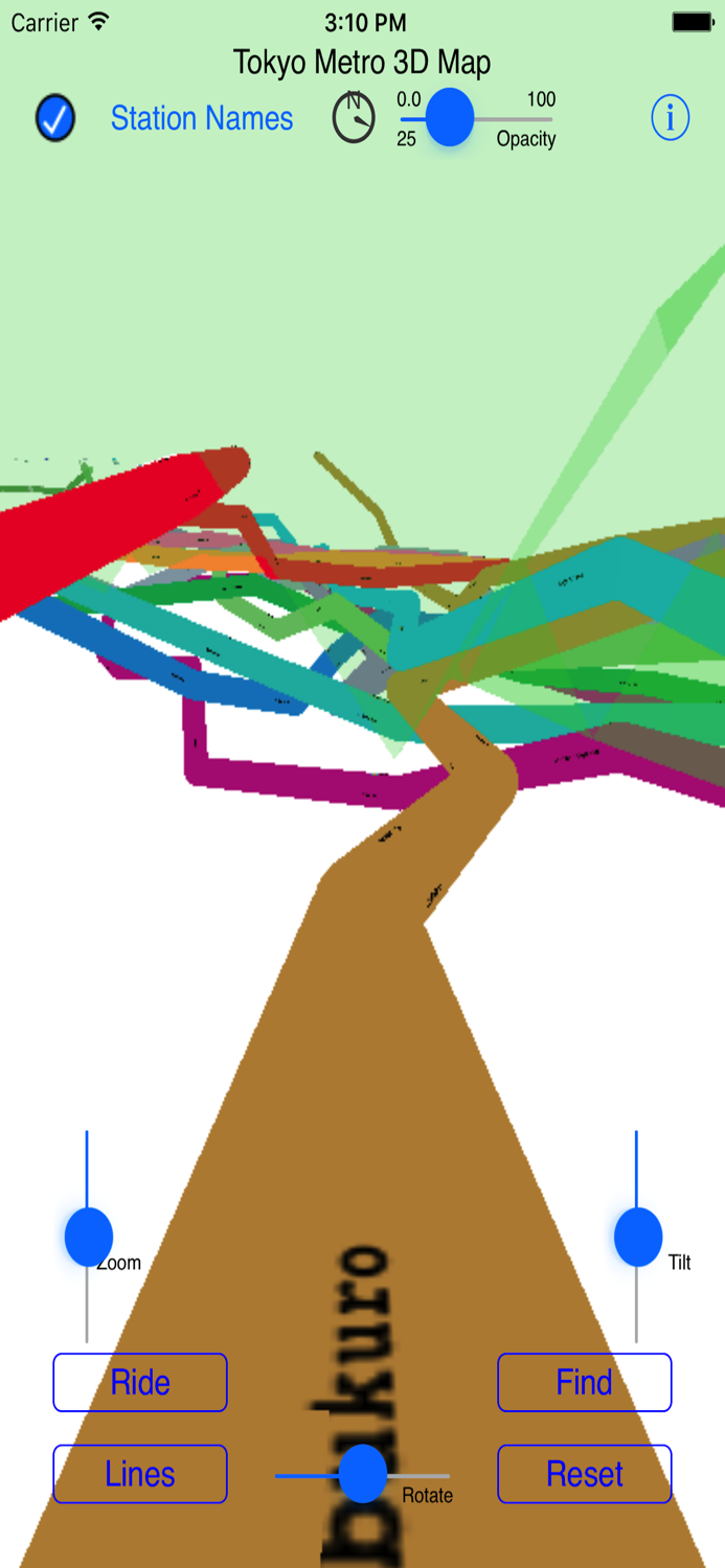 Tokyo Subway 3D Map