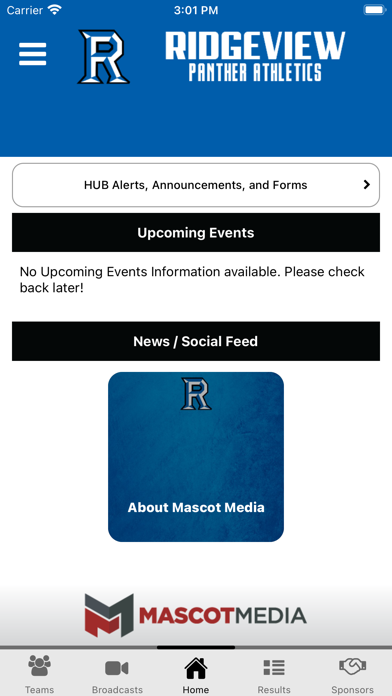 Ridgeview Panther Athletics Screenshot