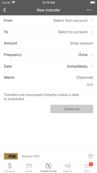 Homewood FSB Mobile Banking Screenshot