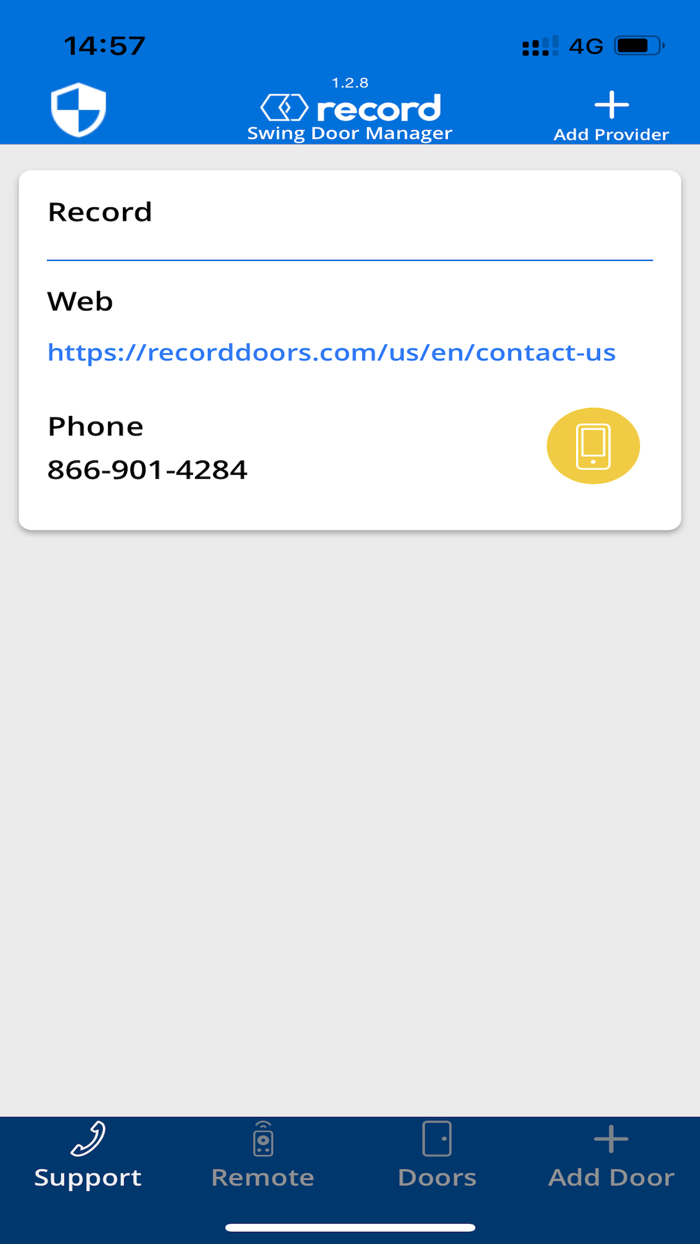 Record Swing Door Mgr