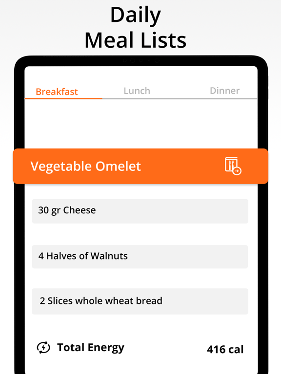 Workout Nutrition-Meal Planner iPad screenshot