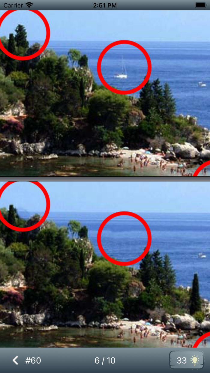 Find differences 7054 levels