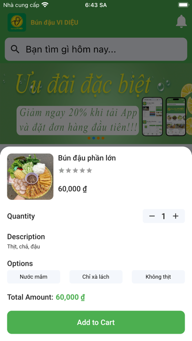 Bún đậu VI DIỆU Screenshot