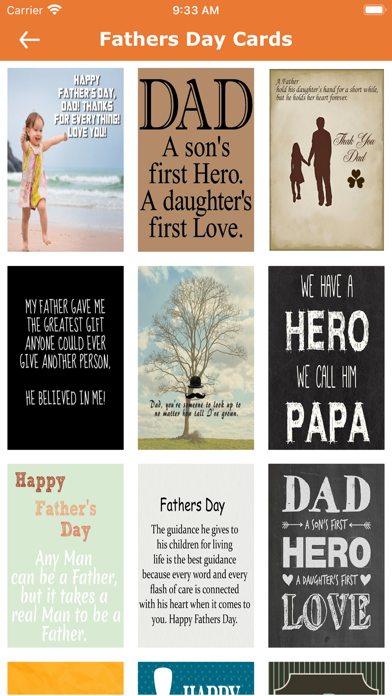 Fathers Day Cards - Greetings Screenshot