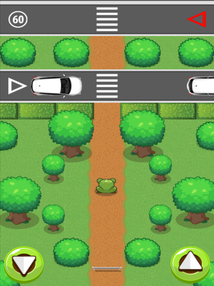 Froggy cross the road