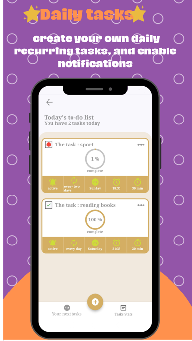schedules and daily tasks Screenshot