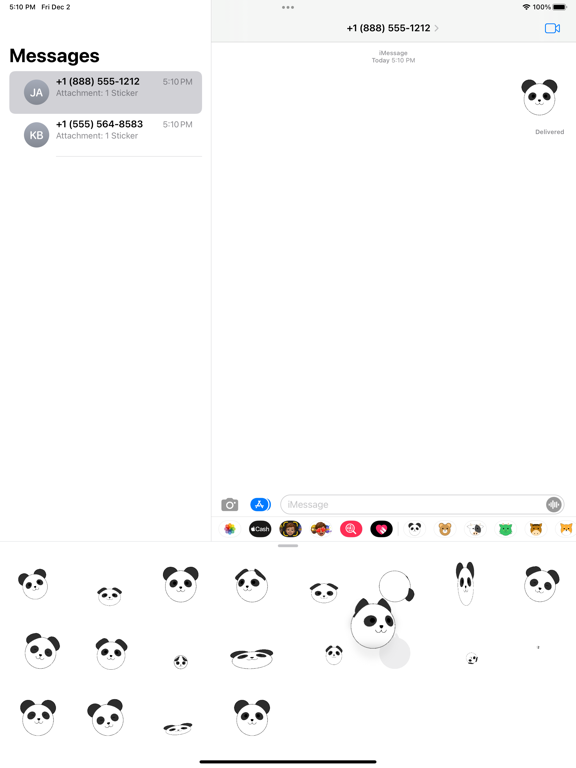 panda ball sticker screenshot 2