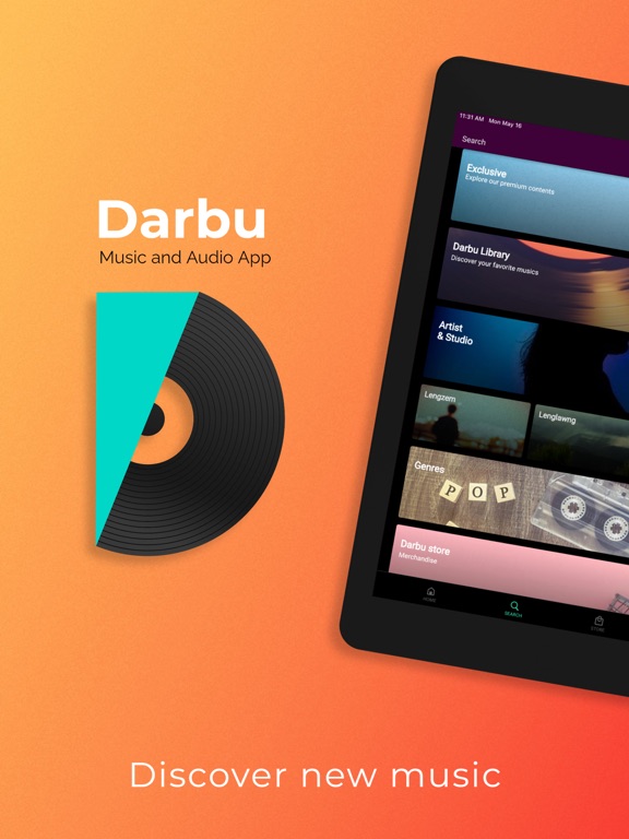 Darbu Music iPad screenshot 2 - Music app