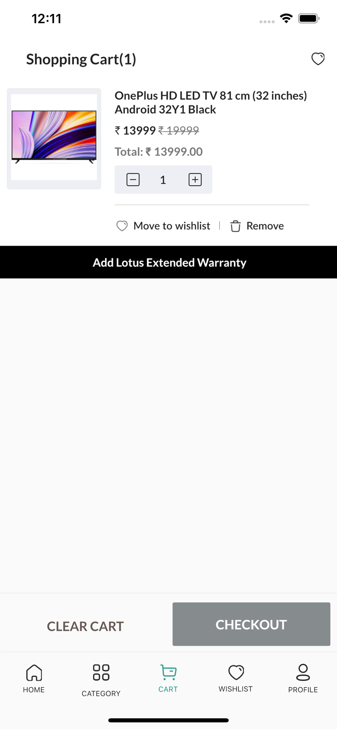 Lotus Electronics Shopping App