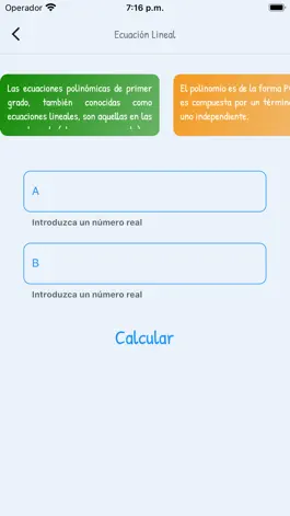 Game screenshot Ecuaciones Algebraicas apk