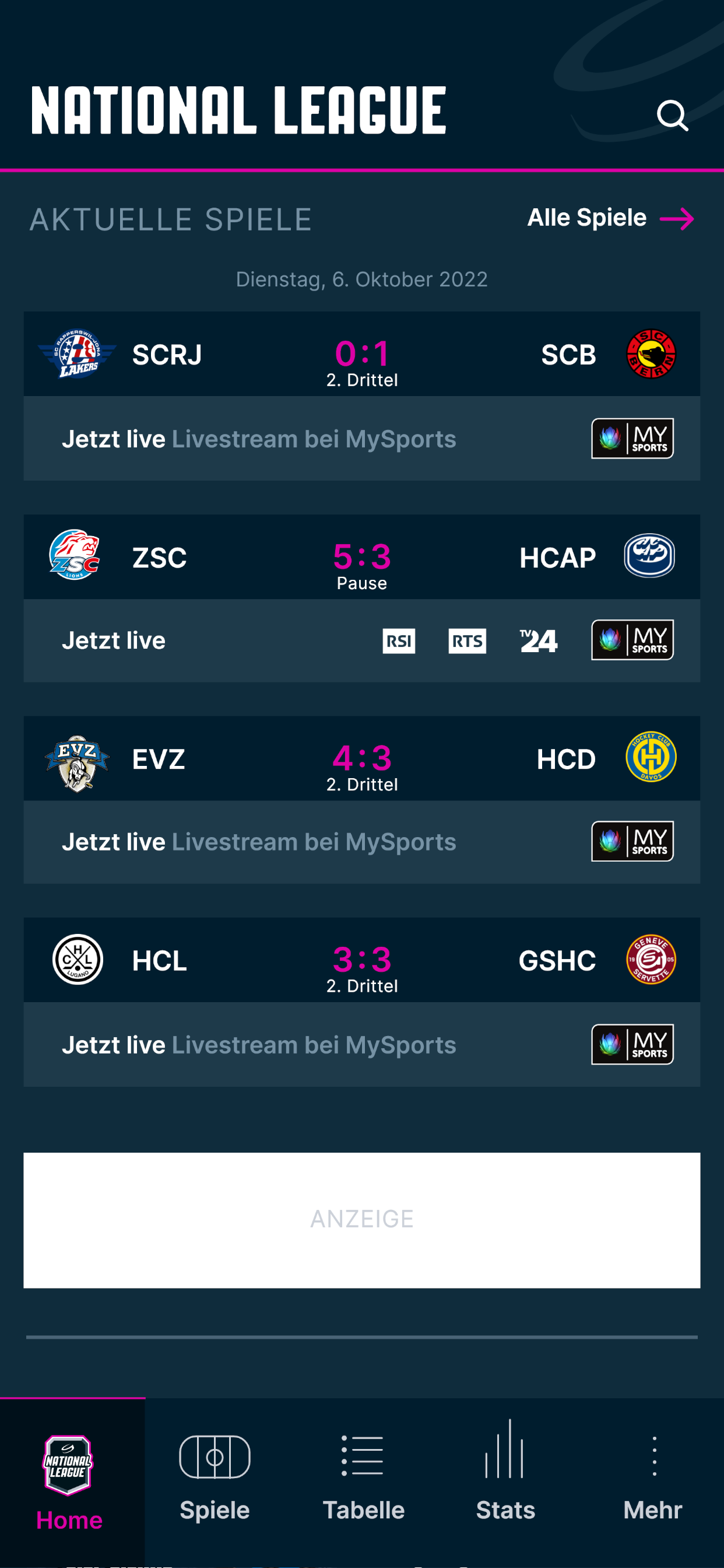 National League Official App