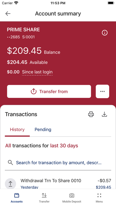 GNO FCU Mobile Screenshot