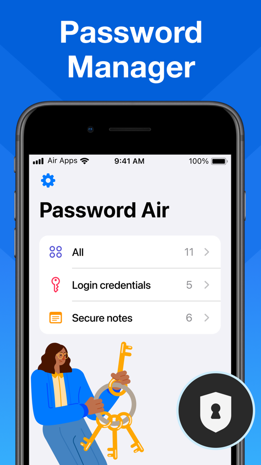 #1. Passwords Air - Lock Manager (iOS) 由: Air Apps Systems