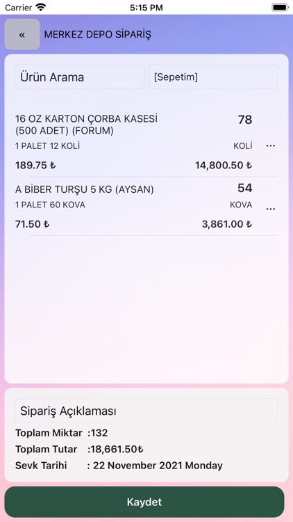 Sardunya Sipariş Yönetimi screenshot-4