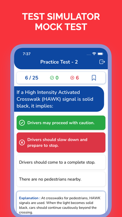 Colorado CO DMV Permit Test Screenshot