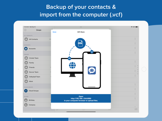Contacts Groups - Email & text iPad screenshot 10 - Productivity app