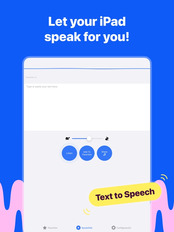 Screenshot #1 for Type & Speak - Text to Speech