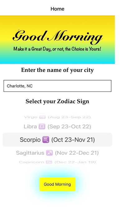 Good Morning: Daily Horoscope Screenshot