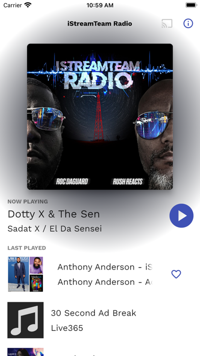 iStreamTeam Radio Screenshot