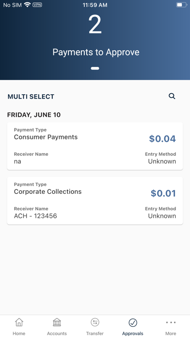 First American Bank eBusiness Screenshot