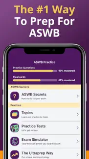 aswb exam prep: bsw lcsw msw iphone screenshot 1