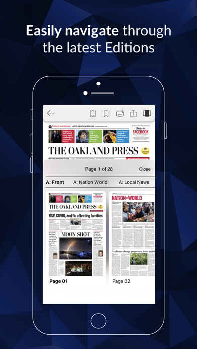 Oakland Press eEdition Screenshot