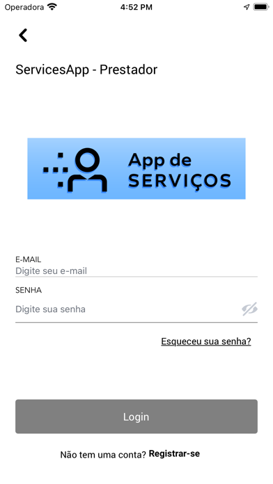 ServicesApp - Provider Screenshot