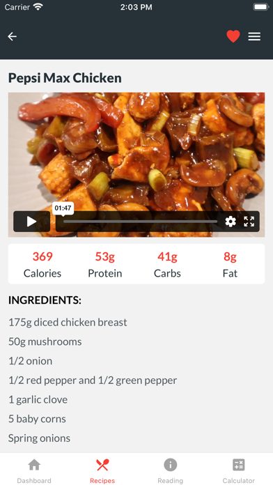Nutrition Hub Screenshot