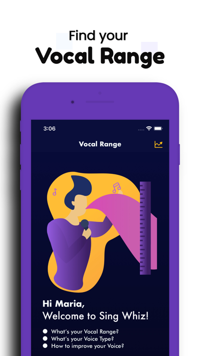 Vocal Range Finder - Sing Whiz Screenshot