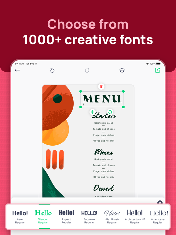 Menu Maker: Design Creator screenshot 3