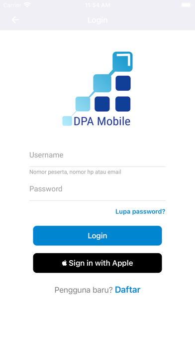 DPA Mobile Screenshot