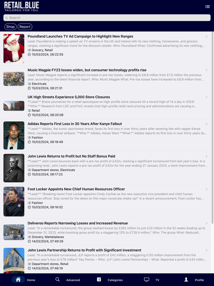 Retail.Blue Retail News