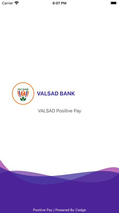 VALSAD Positive Pay Screenshot