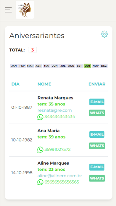 Agenda Gold Admin Screenshot