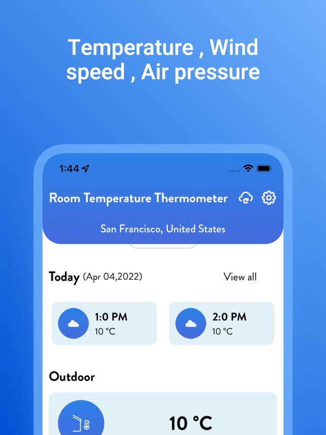 Thermometre de temperature dans l'App Store