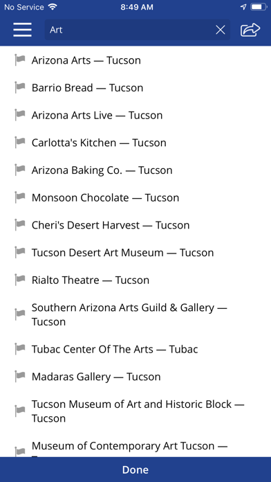 Southern Arizona Attractions Screenshot