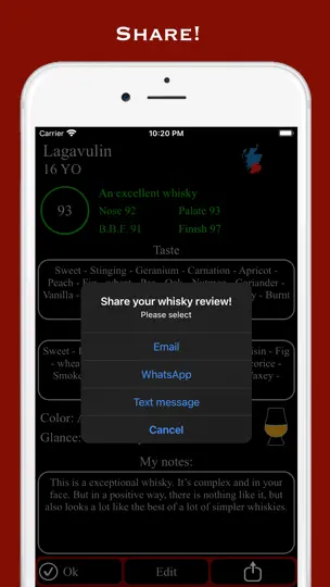 Screenshot von Whisky Rating auf dem iPhone 8