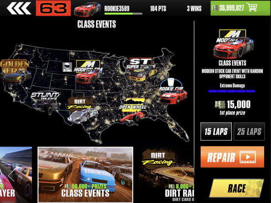 Stock Car Racing iPad app afbeelding 8