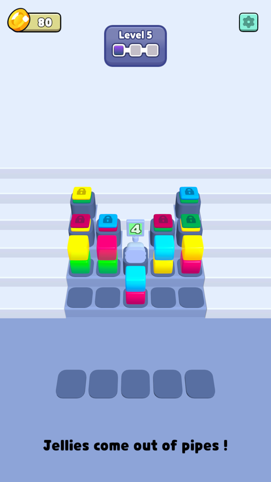 #5. Jelly Steps - Stack Puzzle (iOS) Podle: Mad Apper Studios
