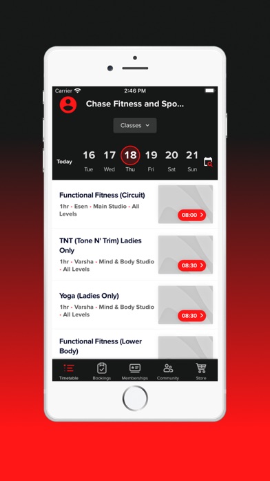 Chase Fitness and Sports Club Screenshot