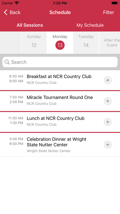 CMN Hospitals Events Screenshot