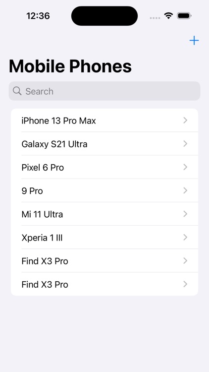 MobileMaster - Mobiles List
