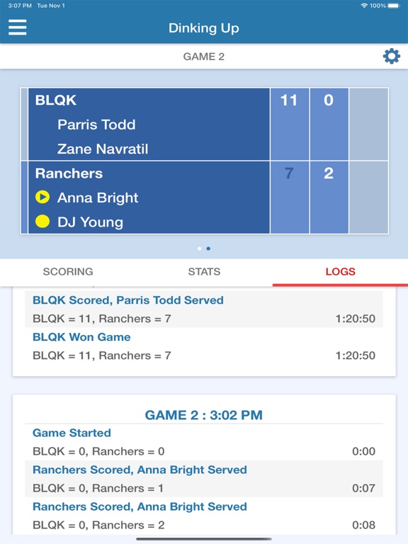 Dinking Up - Pickleball Scores iPad screenshot 5 - Utilities app