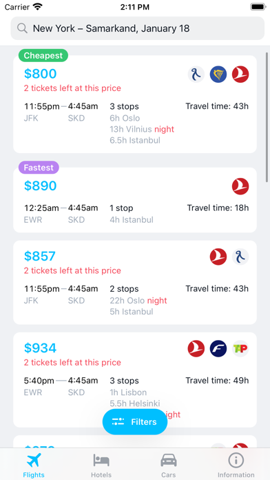 Cheap Flights Booking & Hotels Screenshot