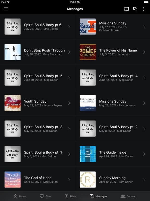 Radiant Church - Springfield iPad screenshot 2 - Education app